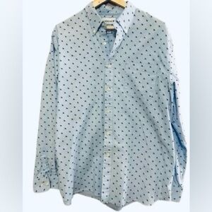 Men's Saddlebred Sailboat Button Shirt XL Light Blue